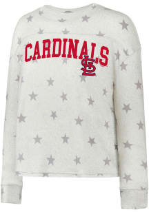 St Louis Cardinals Womens White Agenda Crew Sweatshirt