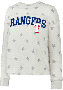 Texas Rangers Womens White Agenda Crew Sweatshirt