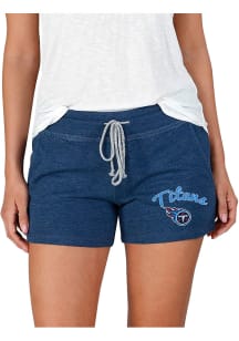 Concepts Sport Tennessee Titans Womens Navy Blue Mainstream Terry Shorts