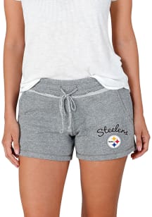 Concepts Sport Pittsburgh Steelers Womens Grey Mainstream Terry Shorts