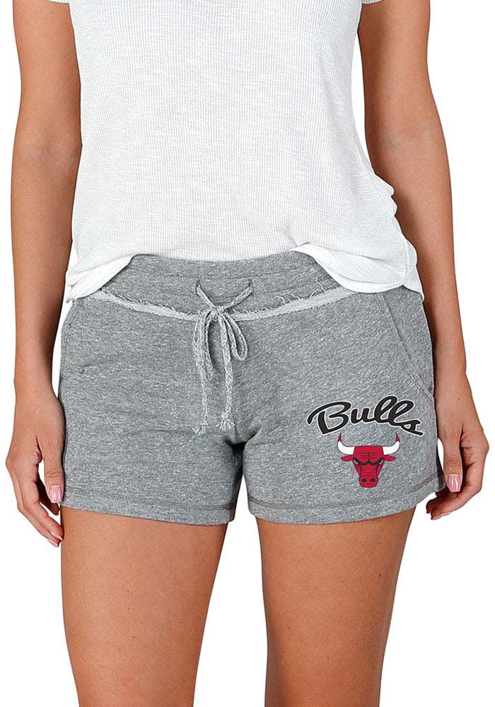 Chicago Bulls Womens Grey Mainstream Terry Shorts