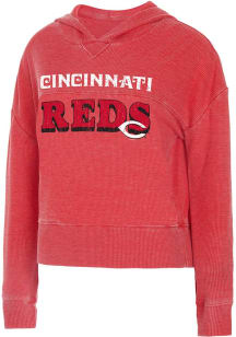 Cincinnati Reds Womens Red Resurgence Hooded Sweatshirt
