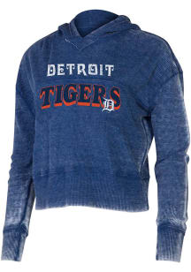 Detroit Tigers Womens Navy Blue Resurgence Hooded Sweatshirt