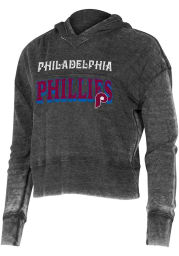 Philadelphia Phillies Womens Charcoal Resurgence Hooded Sweatshirt