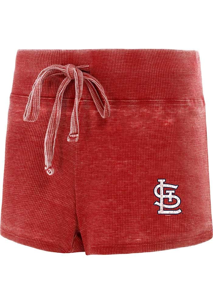 Women's Concepts Sport Charcoal St. Louis Cardinals Resurgence Waffle Knit Shorts Size: Small