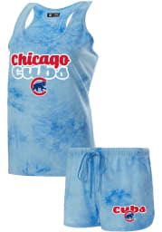 Chicago Cubs Womens Blue Billboard PJ Set