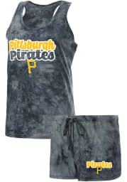Pittsburgh Pirates Womens Charcoal Billboard PJ Set