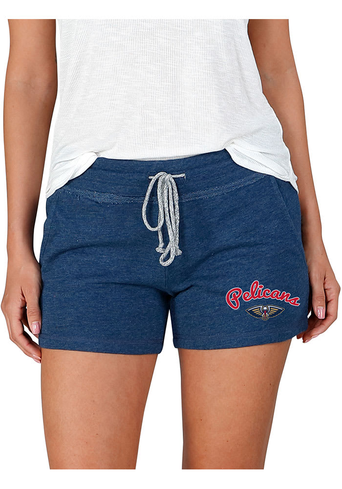 New Orleans Pelicans Womens Navy Blue Mainstream Terry Shorts