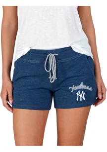 Concepts Sport New York Yankees Womens Navy Blue Mainstream Terry Shorts