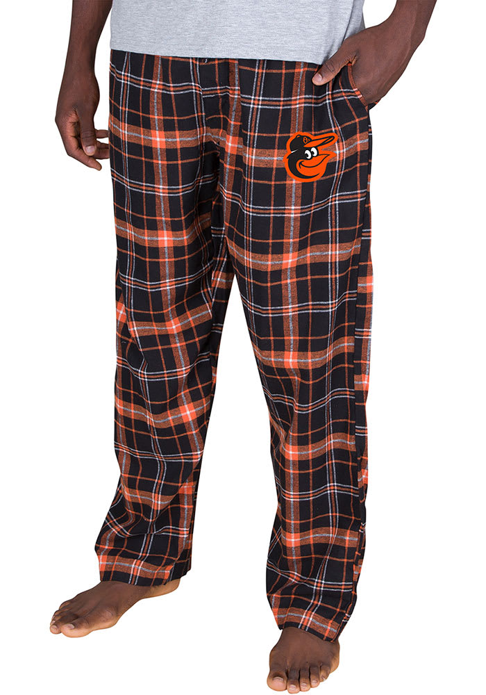 Baltimore Orioles Mens Black Ultimate Flannel Sleep Pants