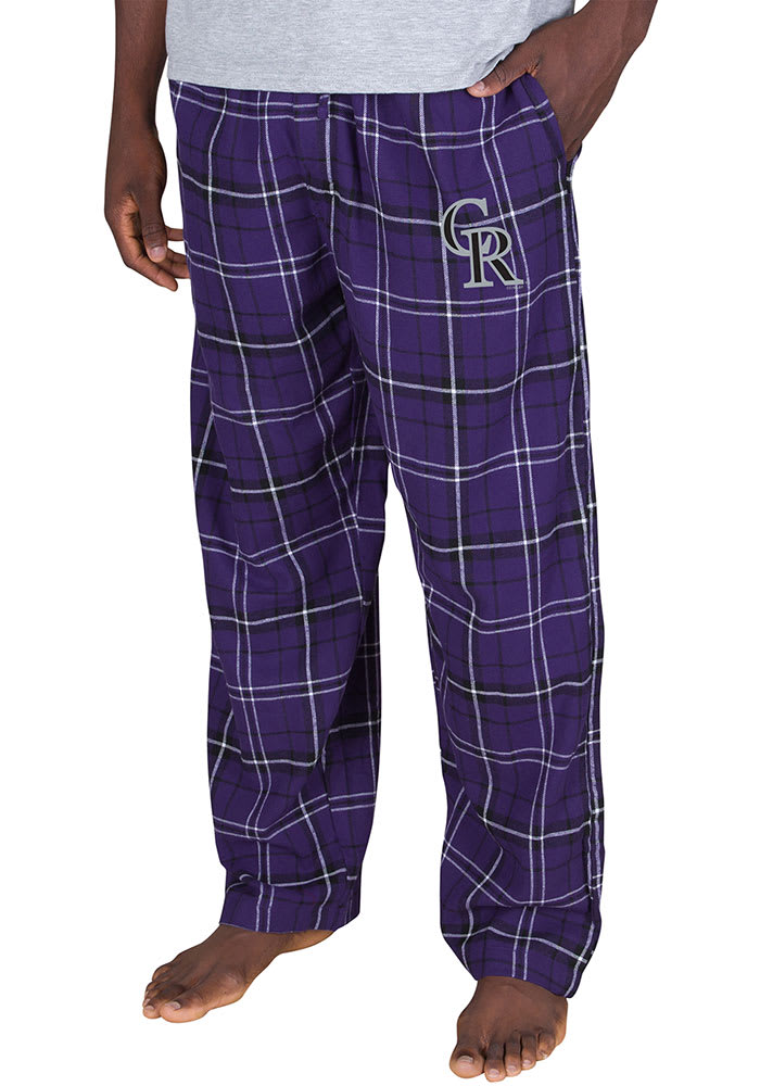 Colorado Rockies Mens Purple Ultimate Flannel Sleep Pants
