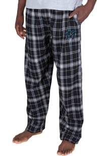 Concepts Sport Miami Marlins Mens Black Ultimate Flannel Sleep Pants