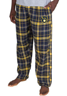 Concepts Sport Milwaukee Brewers Mens Navy Blue Ultimate Flannel Sleep Pants