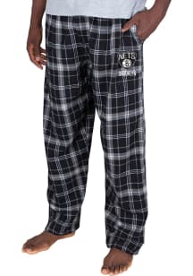 Concepts Sport Brooklyn Nets Mens Black Ultimate Flannel Sleep Pants