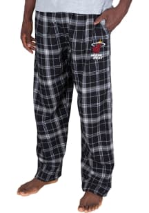 Concepts Sport Miami Heat Mens Black Ultimate Flannel Sleep Pants