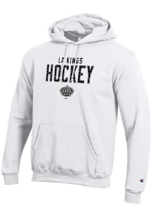 Champion Los Angeles Kings Mens White Stacked Team Logo Powerblend Long Sleeve Hoodie