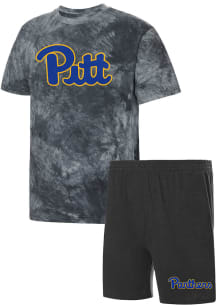 Pitt Panthers Mens Charcoal Billboard Tie Dye Sleep Pants