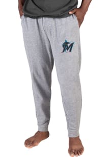 Concepts Sport Miami Marlins Mens Grey Mainstream Cuffed Terry Sweatpants