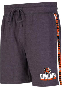 Cincinnati Bengals Mens Charcoal Team Stipe Short Shorts