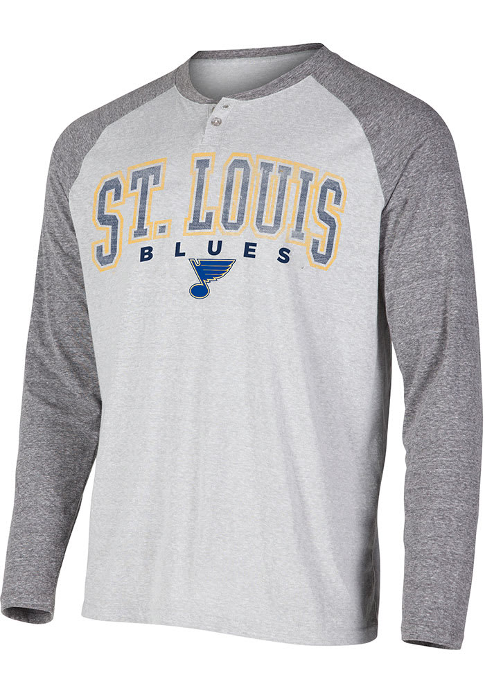 St. Louis Blues Retro Brand Gray Vintage Soft Tri-Blend Short Sleeve T-Shirt