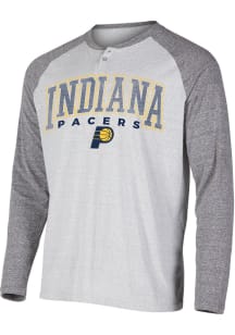 Indiana Pacers Grey Ledger Long Sleeve Fashion T Shirt
