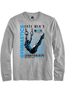 Mens Big Ten Grey Rally 2025 Mens Gymnastics Championships Tee