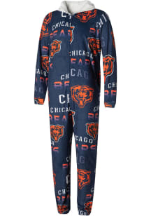 Chicago Bears Mens Navy Blue Union Suit Sleep Pants