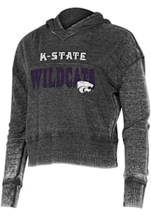 K-State Wildcats Womens Charcoal Resurgence Hooded Sweatshirt