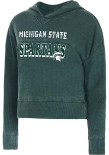 Michigan State Spartans Womens Green Resurgence Hooded Sweatshirt