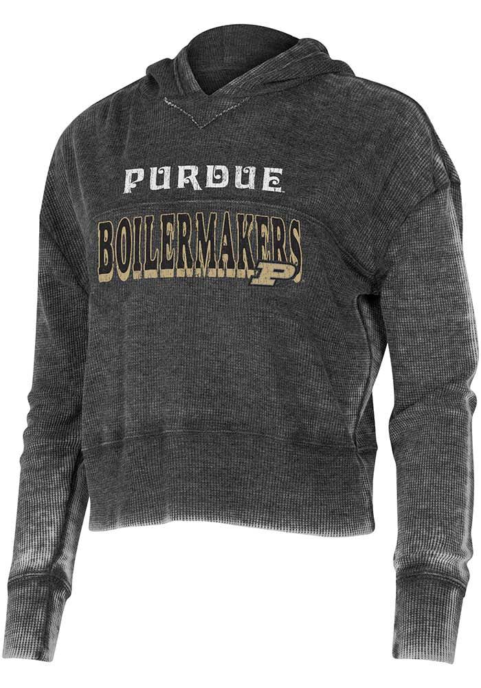Purdue Boilermakers Womens Charcoal Resurgence Hooded Sweatshirt