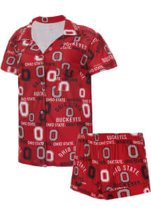 Ohio State Buckeyes Womens Red Flagship PJ Set