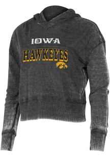 Iowa Hawkeyes Womens Charcoal Resurgence Hooded Sweatshirt