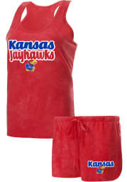 Kansas Jayhawks Womens Red Billboard PJ Set