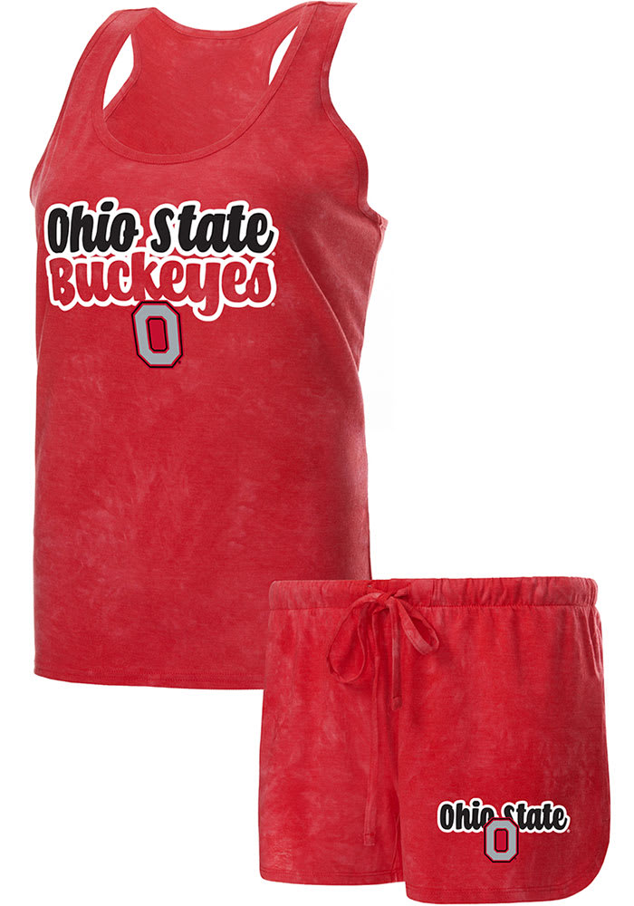Ohio State Buckeyes Womens Red Billboard PJ Set
