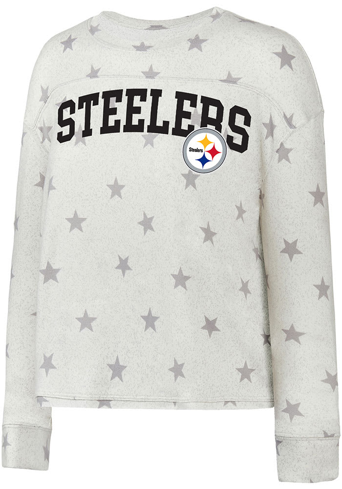 New Era Pittsburgh Steelers Womens Grey Cozy Crew Sweatshirt