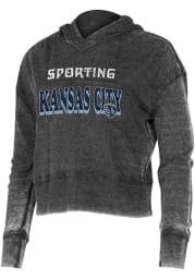 Sporting Kansas City Womens Charcoal Resurgence Hooded Sweatshirt