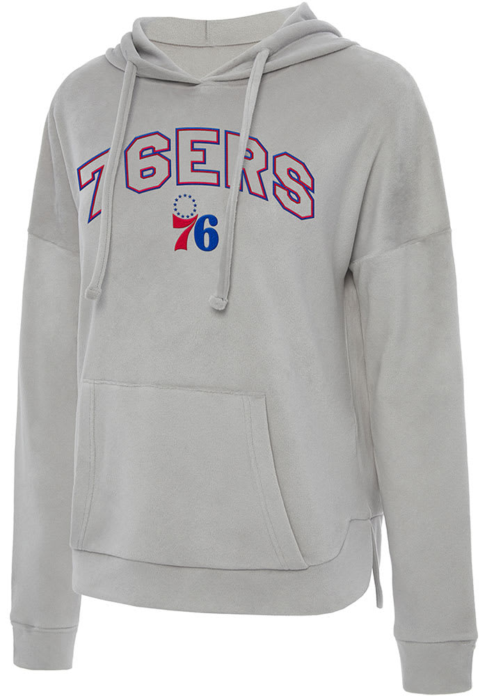 Philadelphia 76ers Womens Grey Intermission Hooded Sweatshirt
