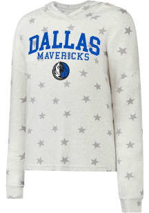 Dallas Mavericks Womens White Agenda Hooded Sweatshirt