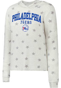 Philadelphia 76ers Womens White Agenda Hooded Sweatshirt