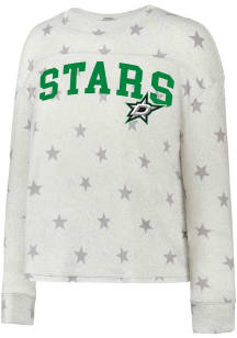 Dallas Stars Womens White Agenda Star Crew Sweatshirt