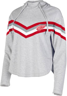 Detroit Red Wings Womens Grey Register Hooded Sweatshirt