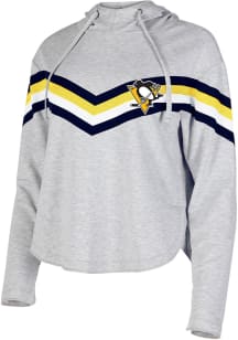 Pittsburgh Penguins Womens Grey Register Hooded Sweatshirt