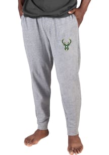 Concepts Sport Milwaukee Bucks Mens Grey Mainstream Cuffed Terry Sweatpants