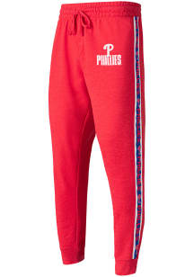 Philadelphia Phillies Mens Red Team Stripe Pant Fashion Sweatpants