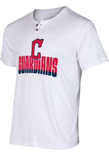Cleveland Guardians White Team Stripe Tee Short Sleeve T Shirt