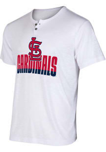 St Louis Cardinals White Team Stripe Tee Short Sleeve T Shirt