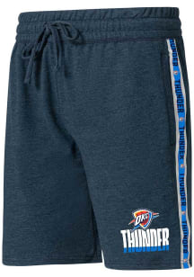 Oklahoma City Thunder Mens Navy Blue Team Stipe Short Shorts