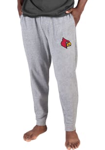 Concepts Sport Louisville Cardinals Mens Grey Mainstream Cuffed Terry Sweatpants