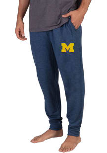 Concepts Sport Michigan Wolverines Mens Navy Blue Mainstream Cuffed Terry Sweatpants