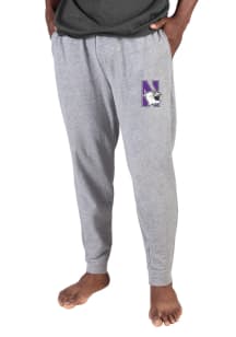 Concepts Sport Northwestern Wildcats Mens Grey Mainstream Cuffed Terry Sweatpants